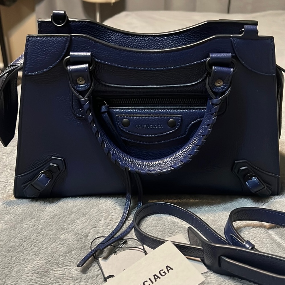 Small Balenciaga Neo City Small Navy